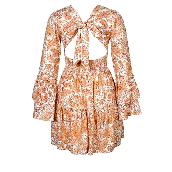 Revolve MinkPink SUNRISE FLORAL Babydoll DRESS S - Picture 5 of 13